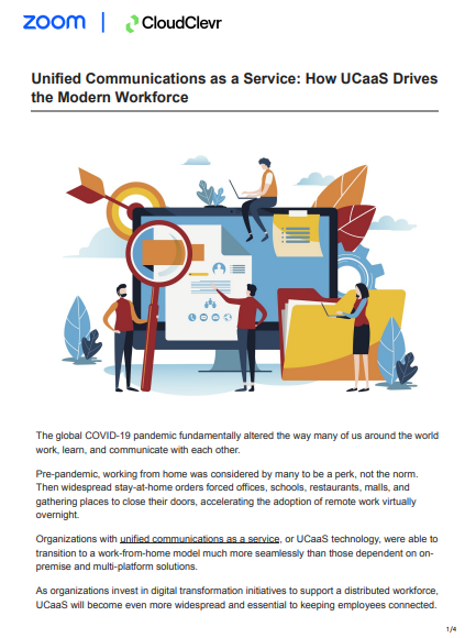 How UCaaS Drives the Modern Workforce CloudClevr